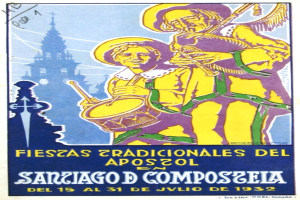 Ein Plakat, das ein Konzert in San Francisco, Kalifornien, ankündigt, auf dem zwei Personen ein Schlagzeug und eine Flöte spielen, mit Texten, die Informationen zum Event bereitstellen.