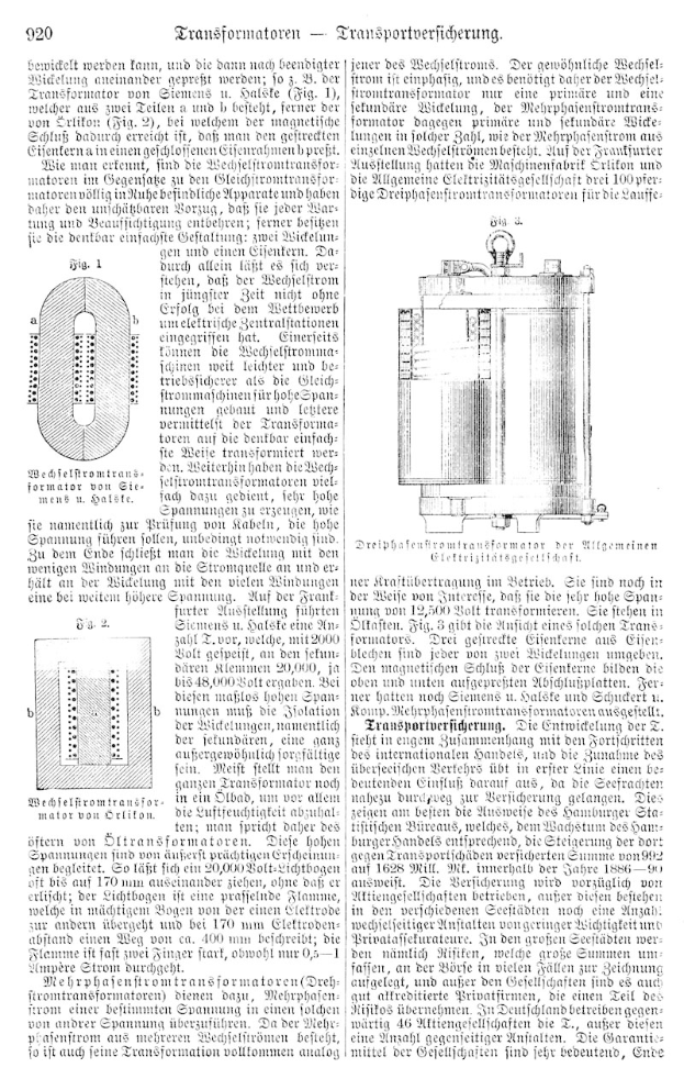 Ausführliche technische Zeichnung eines Transformators aus dem deutschen Patent 9290, zeigt Komponenten wie Motor, Drähte und andere Teile.